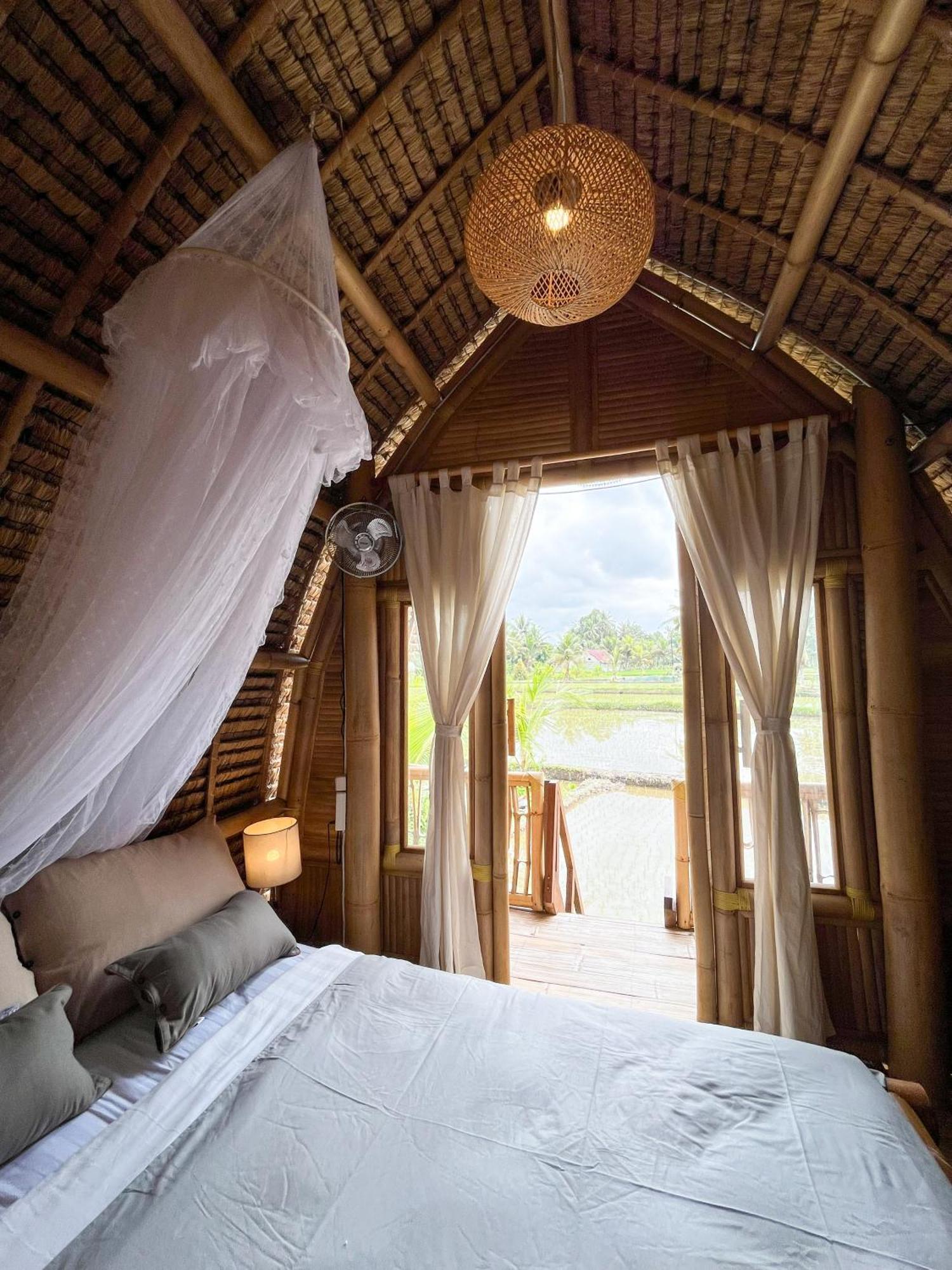 Kawig Bamboo House - Ricefield View, Eco Bamboo Home Tampaksiring Exterior photo